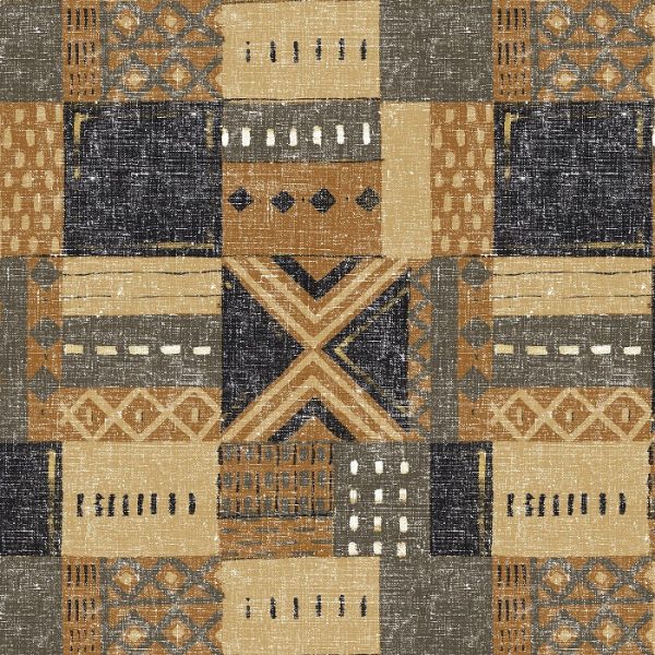 material textil cu motive tribale Kyoga 05