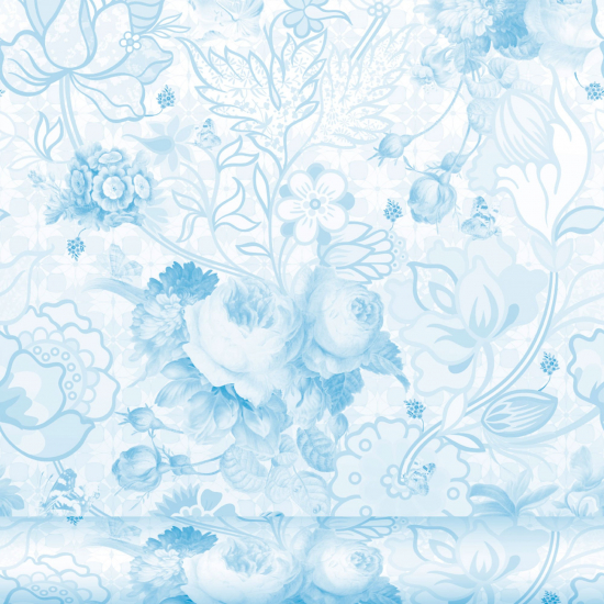 Tapet floral Berenice Azul