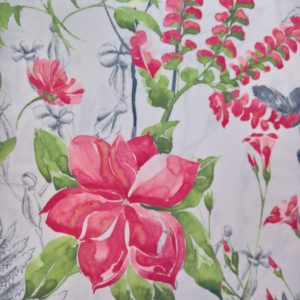 draperii din bumbac cu model floral