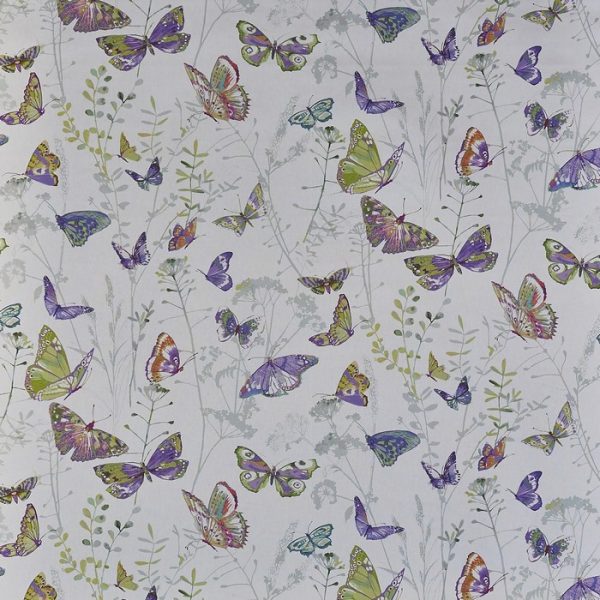 Draperii cu flori si fluturi Admiral Wisteria
