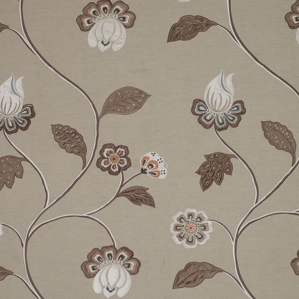 Draperii cu flori Oriel Coral Blue