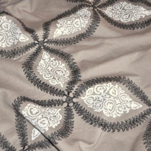 draperii din in brodate Badiane Tourtelle