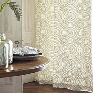 draperii cu motive geometrice brodate Bobbin Natur
