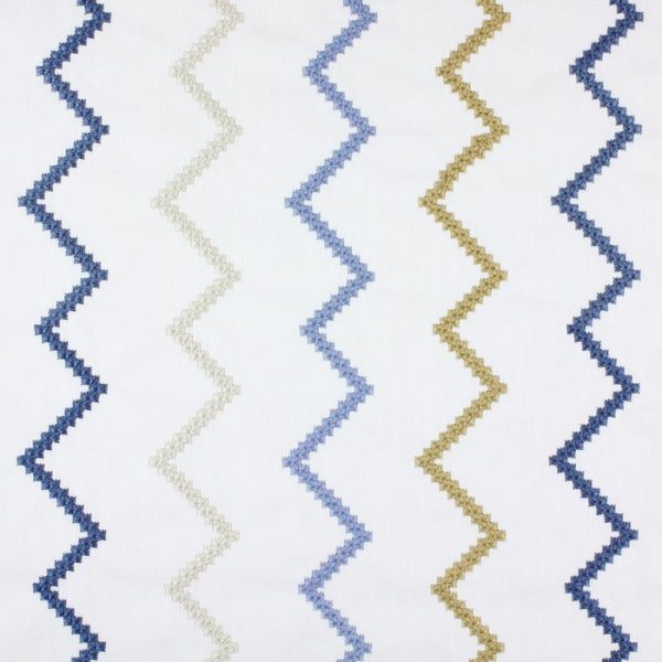 Draperii cu broderie zig zag Sassan Denim