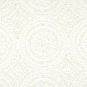 draperii cu motive geometrice brodate Bobbin Ivory