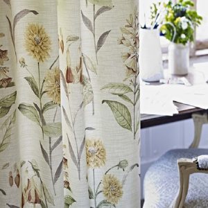 draperii din bumbac cu flori