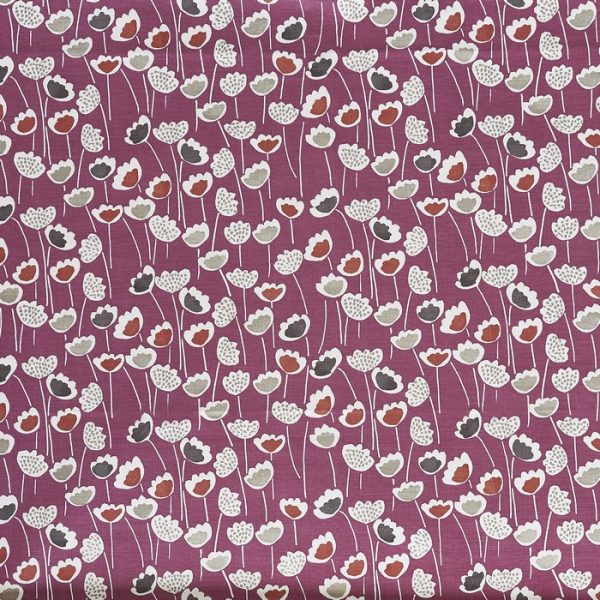 Draperii moderne cu model floral Clara Very Berry