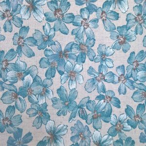 draperii cu flori Livorno Turquaise