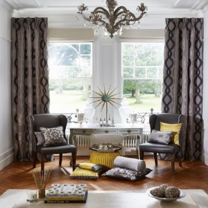 draperii cu model geometric oasis platinum
