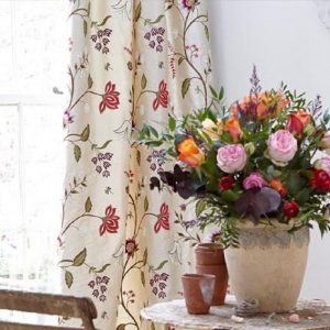 draperii florale din matase naturala Silk Shiraz