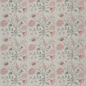 draperii din matase brodate Siam Silk Rose