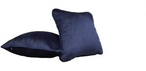 set doua perne decorative din catifea - culoare albastru
