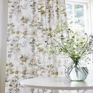 draperii florale aquarelle verdigris