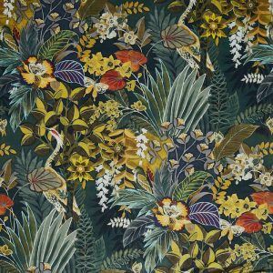 draperii catifea imprimata hidden paradise emerald