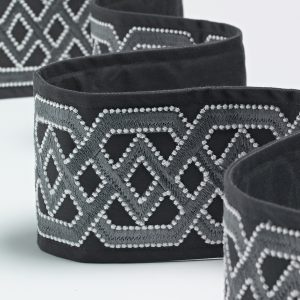 Banda decorativa cora silver grey