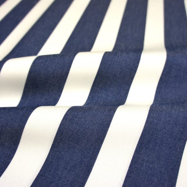 Material textil pentru exterior Listado Azul Oscuro