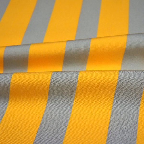 Material textil pentru exterior Listado Gris-Amarillo