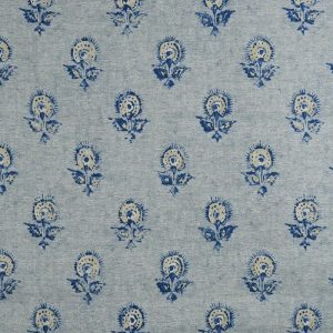Material textil natural cu model floral de mici dimensiuni Konkani 6