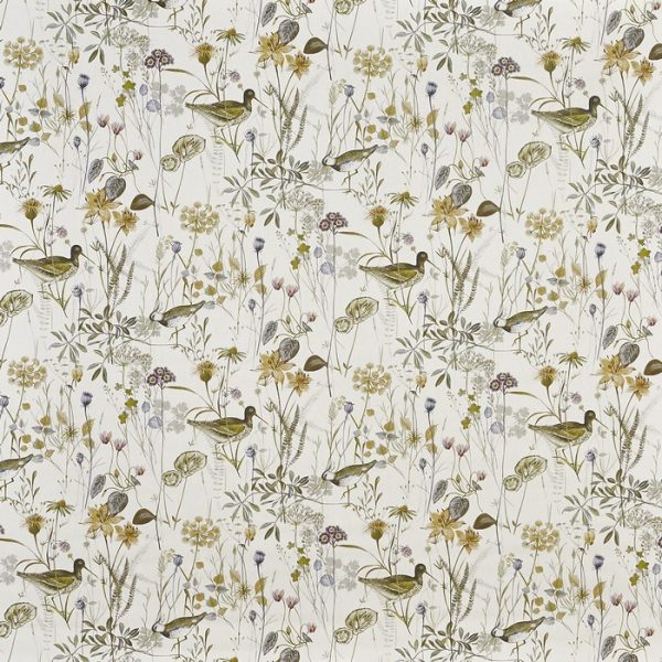 draperii din bumbac, imprimate cu elemente florale wetlands fennel