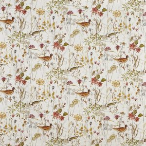 draperii din bumbac, imprimate cu elemente florale wetlands auburn