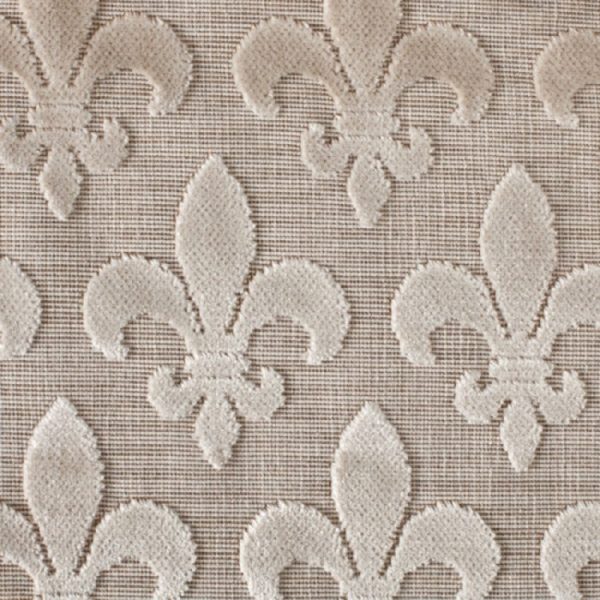Material textil pentru tapiterie model clasic Fleurs de Lis Beige
