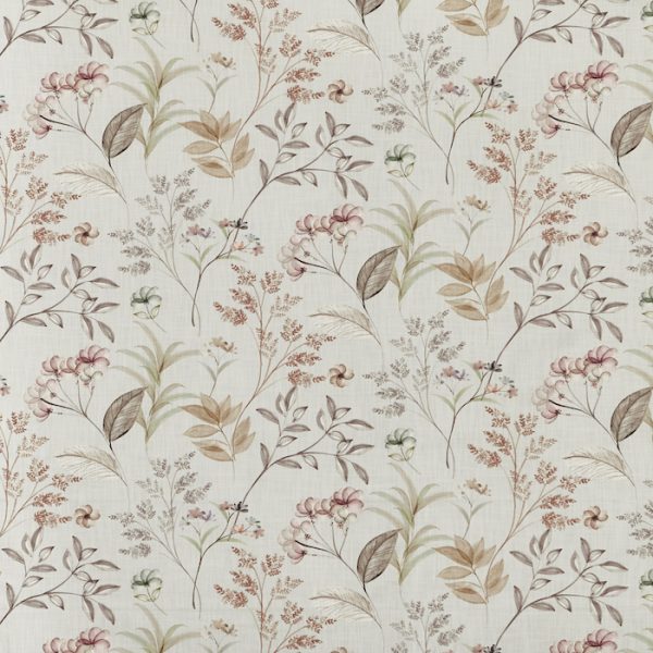 Material textil cu design floral pentru tapiterie Verbena Mineral