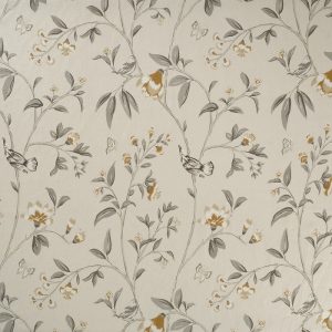 Draperii din in cu design floral Hidcote Natural Gold