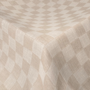 draperii cu model geometric din in Damero Greige