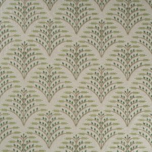 Draperii din in brodate Ashbee Green