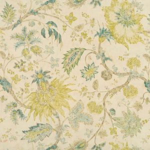 Material textil natural ( 100 % in ) cu model floral Gabriela 2