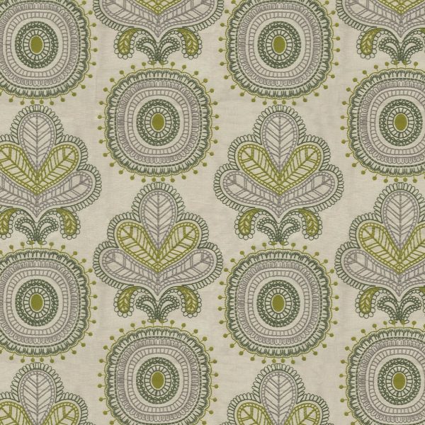 Material textil brodat Royal Protea Lime Twist