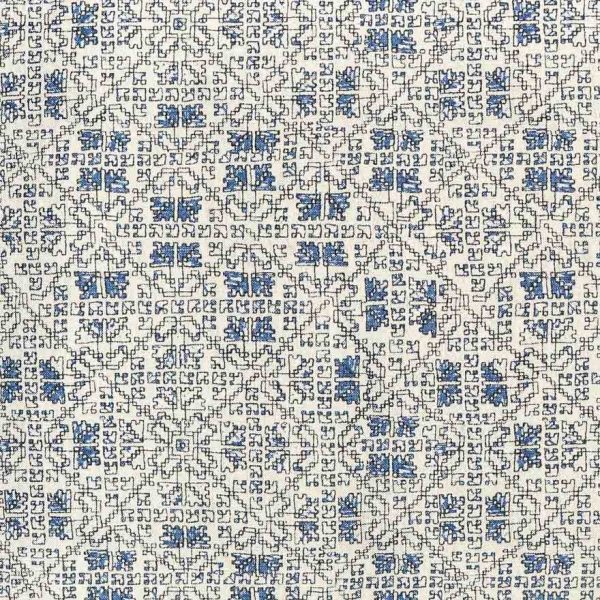 Tapiterie design geometric Mauritana Blue/Grey/Natural