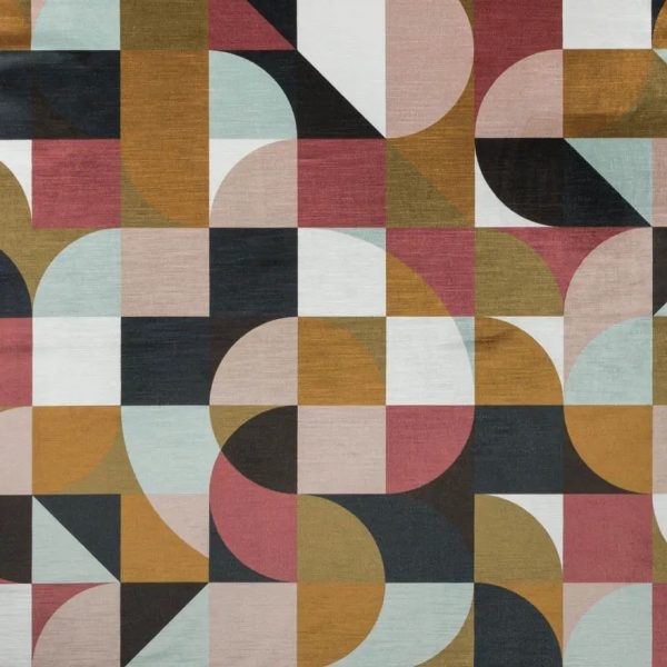 Catifea tapiterie cu model geometric Birkin Multicolor 01