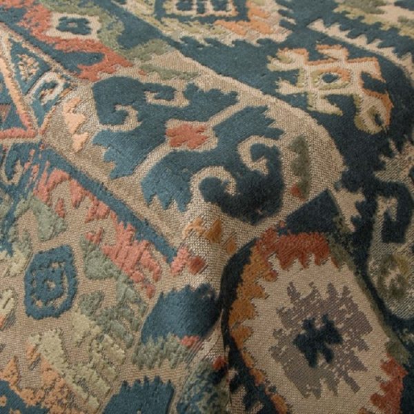 Catifea jacquard pentru tapițerie Obulco Verde