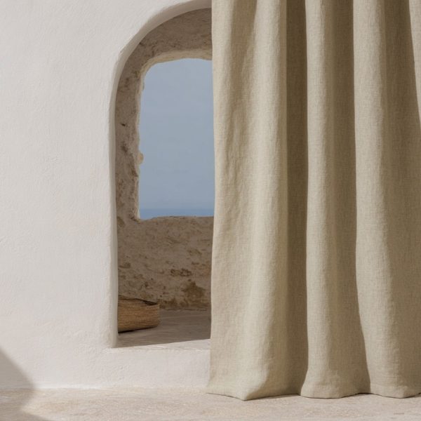 Draperii din in Brina Natural Sand