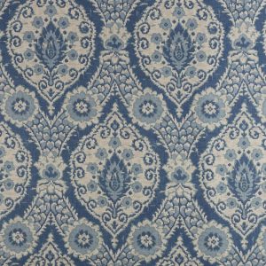 Tapițerie damasc reinterpretat pentru interioare clasice Sahar Blue