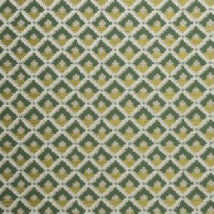 Tapițerie geometrică Mimari Green cu desen repetitiv și structură ordonată