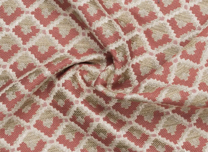 Detaliu de textură pentru tapițerie geometrică Mimari Red