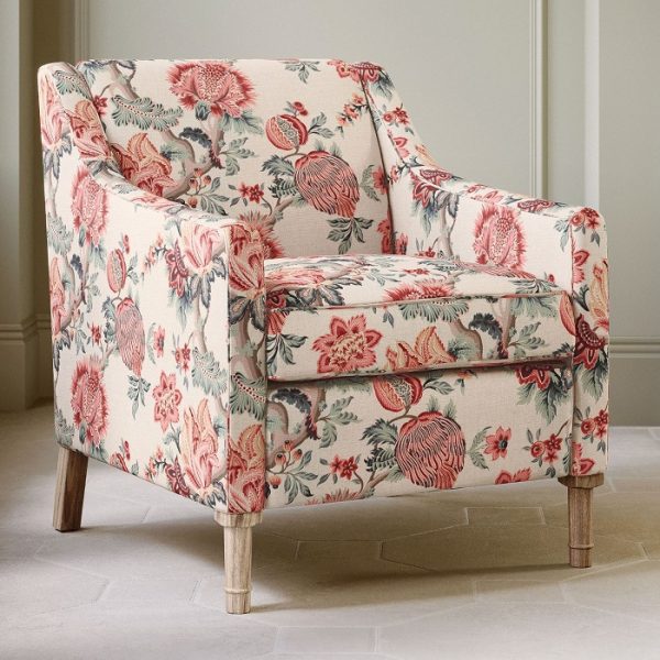 Material tapiterie cu model floral Artissima Coral Sky