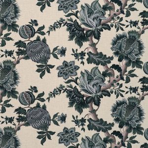 Material tapiterie cu model floral Artissima Blue Green