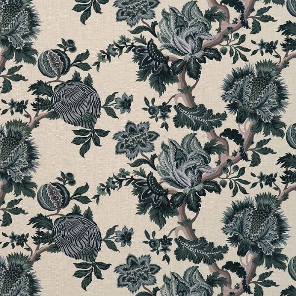 Material tapiterie cu model floral Artissima Blue Green
